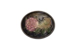 Hand-Painted Pink Roses Oval