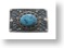 Silver Two-Square Turquoise Ornament Buckle